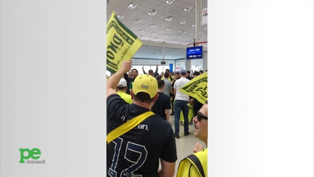 Torcedores de Mirassol Recebem Equipe com Festa no Aeroporto Após Sucesso Recente